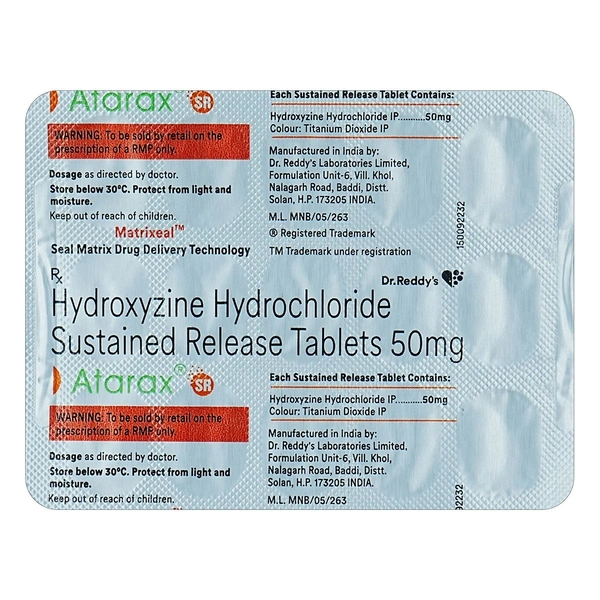 DR.REDDY'S LAB LTD. Atarax Sr 50Mgtab (15 Tab)