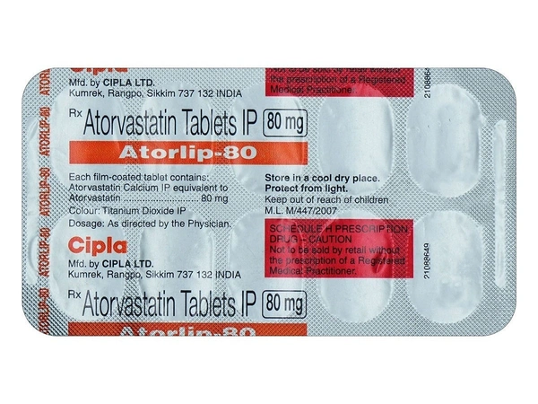 CIPLA LTD. Atorlip 80Mgtab (10 Tab)