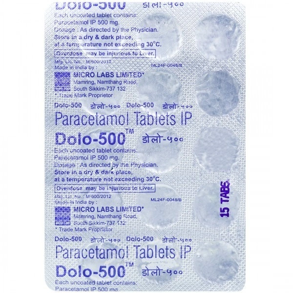 MICRO LABS Dolo 500Mgtab (15 Tab)
