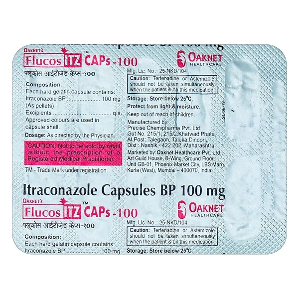 OAKNET HEALTHCARE Flucos Itz 100Mg Cap (10 Cap)