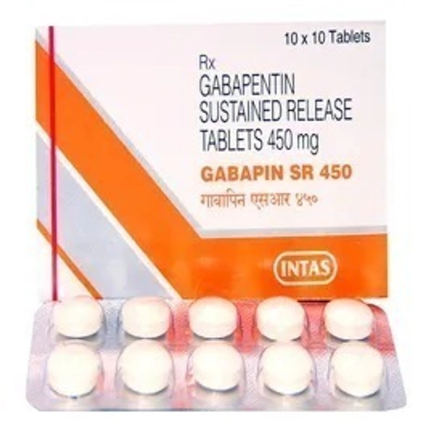 INTAS PHARMACEUTICALS LTD. Gabapin Sr 450Mgtab (10 Tab)