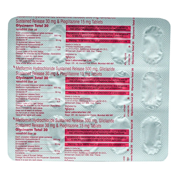 IPCA LABORATORIES Glycinorm Total 30Mgtab (10 Tab)