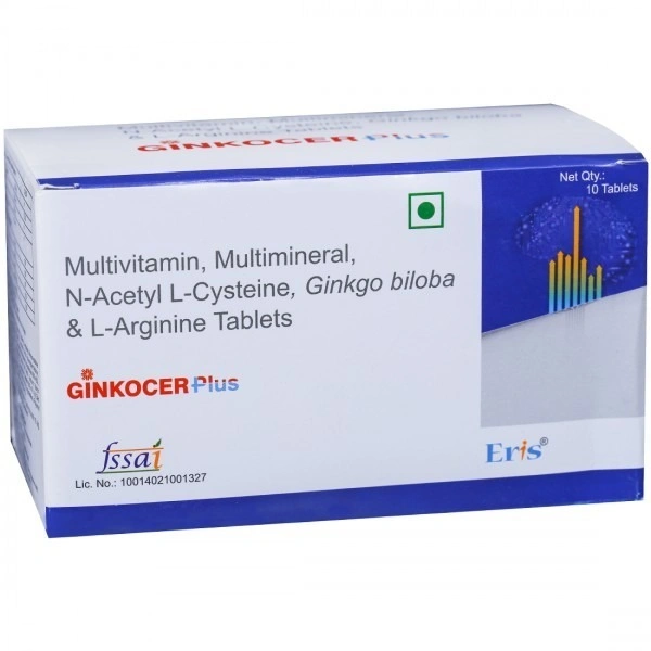 ERIS LIFESCIENCES PVT.LTD. Ginkocer Plus Tab (10 Tab)