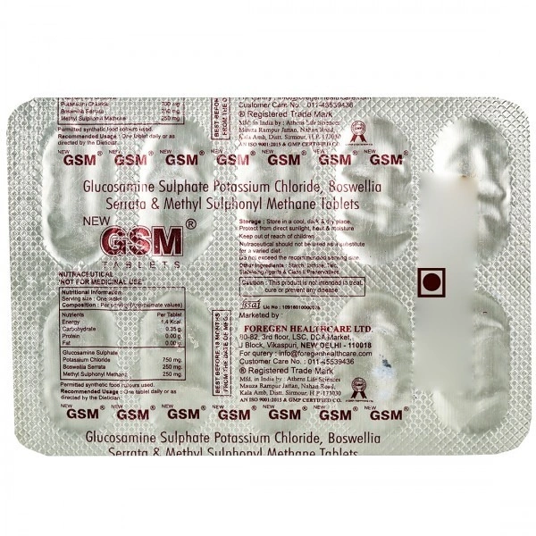 FOREGEN HEALTHCARE LTD. Gsm Tab (10 Tab)