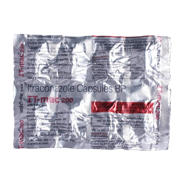 MACLEODS PHARMACEUTICALS Itmac 200Mg Cap (8 Cap)