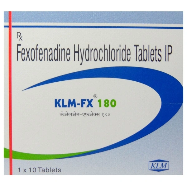 KLM LABORATORIES PVT. LTD. Klm Fx 180Mg Tab (10 Tab)