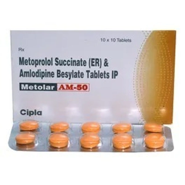 CIPLA LTD. Metolar Am 50Mgtab (10 Tab)