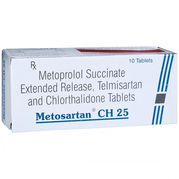 SUN PHARMA Metosartan Ch 25Mg Tab (10 Tab)