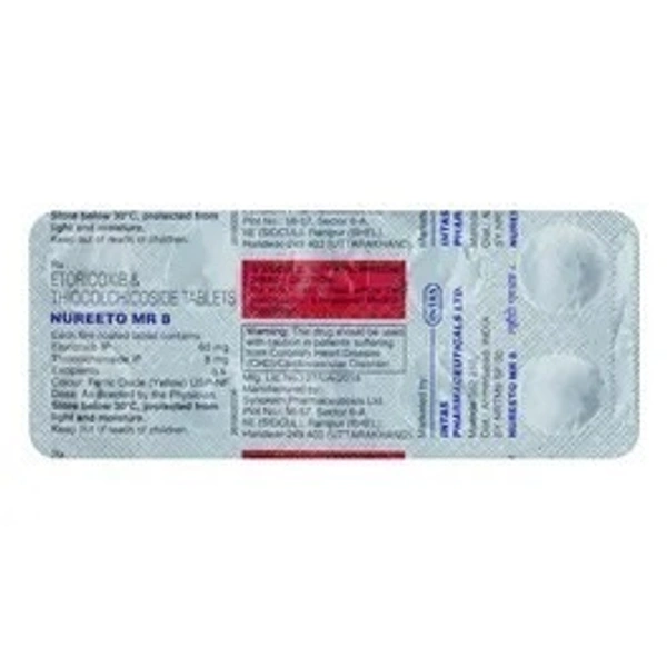 INTAS PHARMACEUTICALS LTD. Nureeto Mr 8Mgtab (10 Tab)