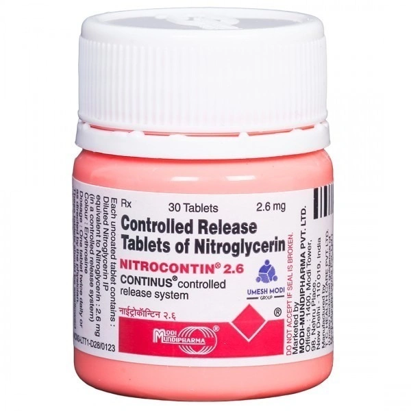 MODI MUNDI PHARMA Nitrocontin 2.6Mgtab (30 Tab)