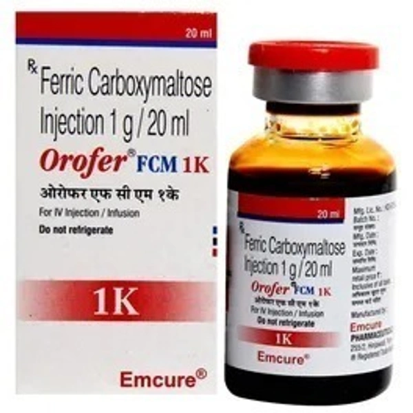 EMCURE PHARMACEUTICALS Orofer Fcm 1K Inj (20 Ml)