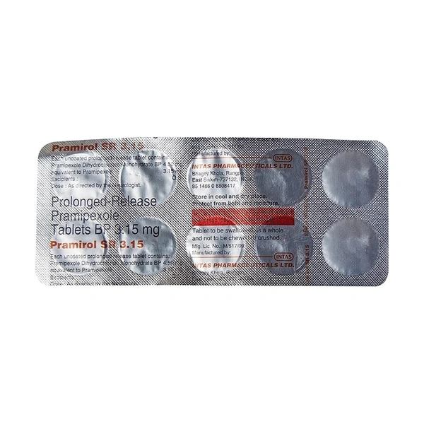 INTAS PHARMACEUTICALS LTD. Pramirol Sr 3.15Mg Tab (10 Tab)