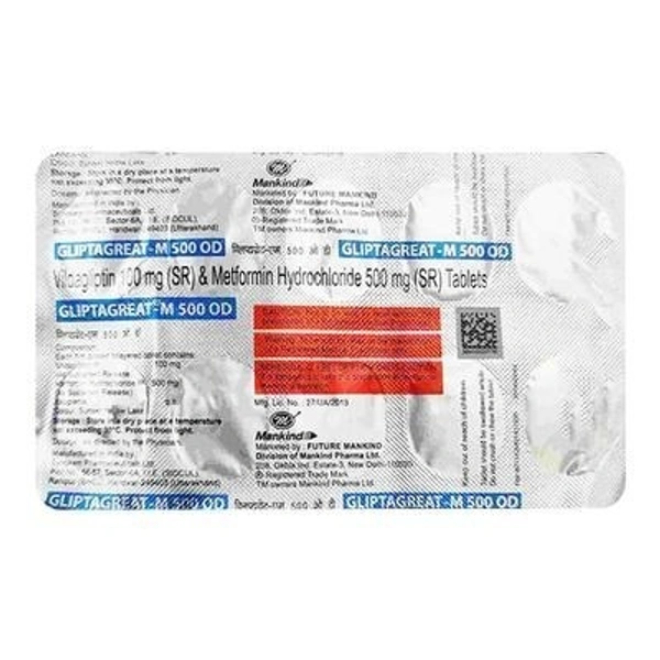 MANKIND PHARMA Gliptagreat M 500 Od Tab (10 Tab)