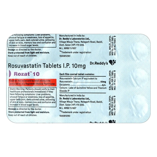 DR.REDDY'S LAB LTD. Rozat 10Mgtab (15 Tab)