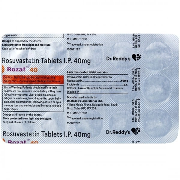 DR.REDDY'S LAB LTD. Rozat 40Mgtab (15 Tab)