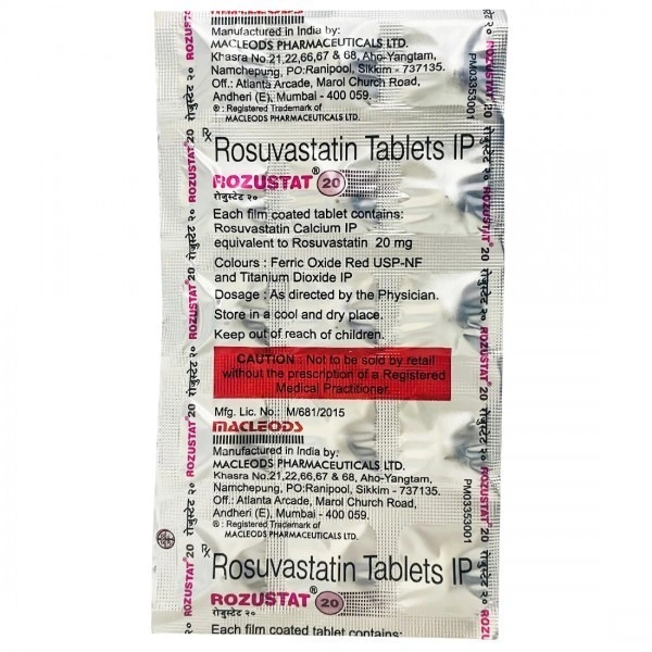 MACLEODS PHARMACEUTICALS Rozustat 20 Tab (10 Tab)