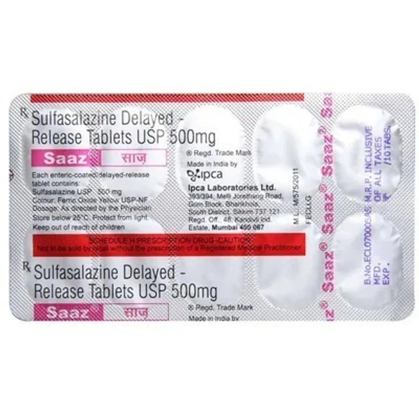 IPCA LABORATORIES Saaz 500Mgtab (10 Tab)