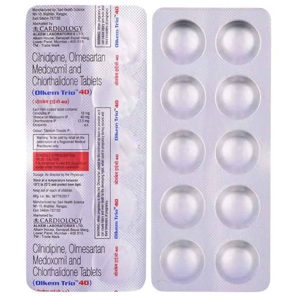 Olkem Trio 40/12.5 Mg Tab(10 Tab)
