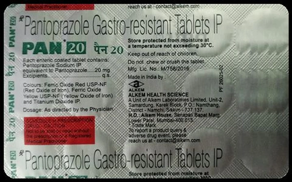 Pan 20 Mg Tab(15 Tab)