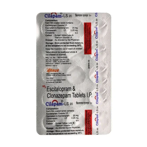 Cilapam Ls 20Mg Tab (15Tab)