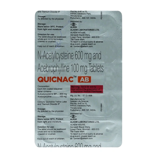 Quicnac AB Tab( 10 Tab)