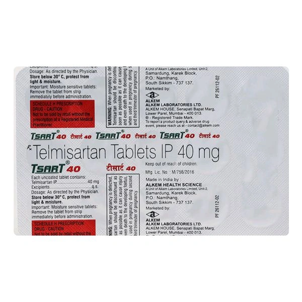 Tsart 40 Mg Tab(15 Tab)