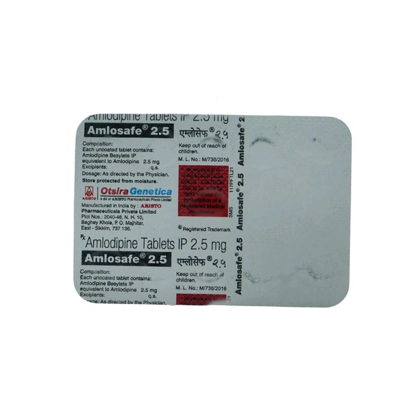 Amlosafe 2.5 Mg Tab(10 Tab)