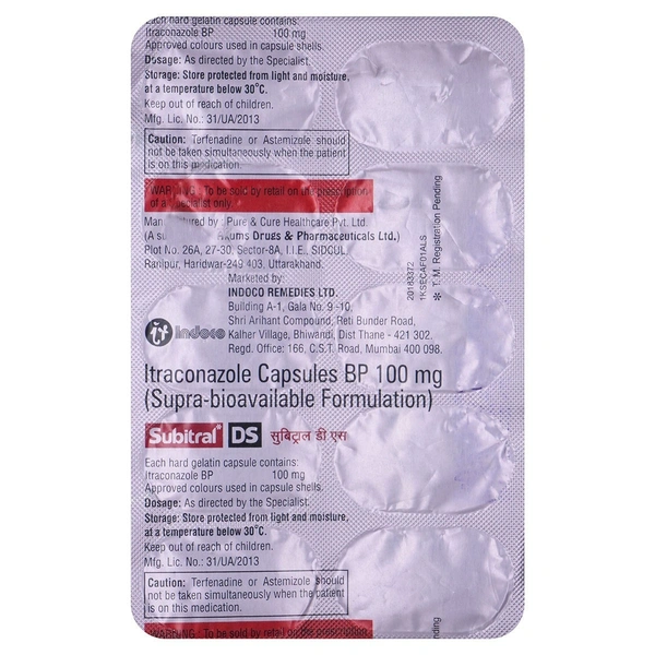 INDOCO REMEDIES Subitral-Ds 100Mg Tab (10 Tab)