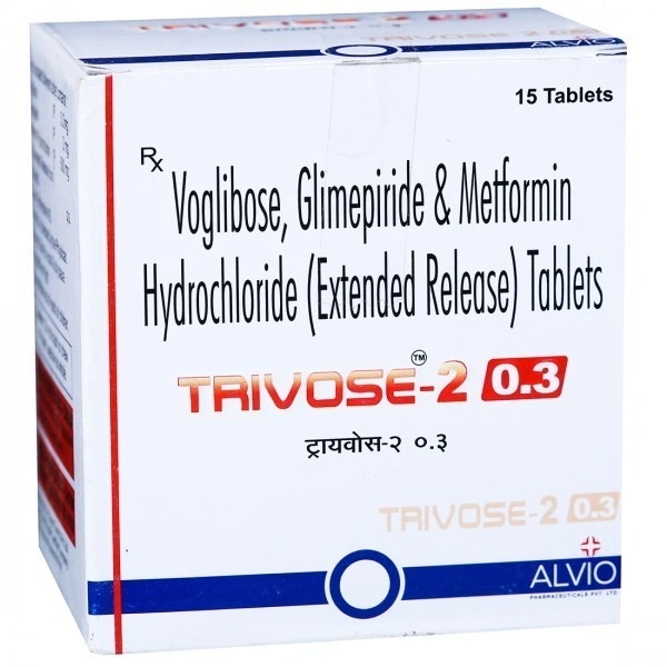 Alvio Pharmaceuticals Trivose 2/0.3Mgtab (15 Tab)
