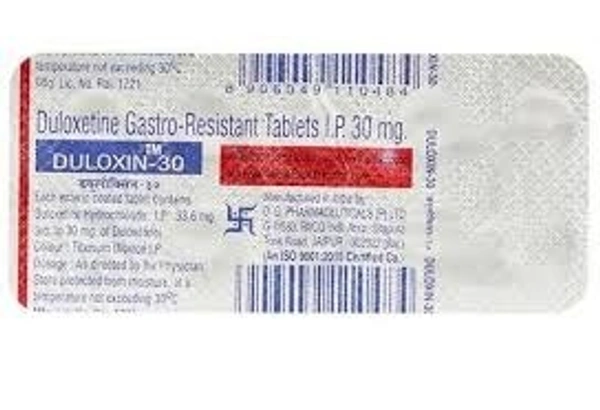 D.D. PHARMACEUTICALS Duloxin 30Mgtab (10 Tab)