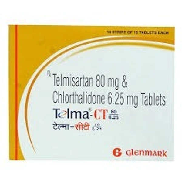 GLENMARK Telma Ct 80/6.25Mg Tab (15 Tab)