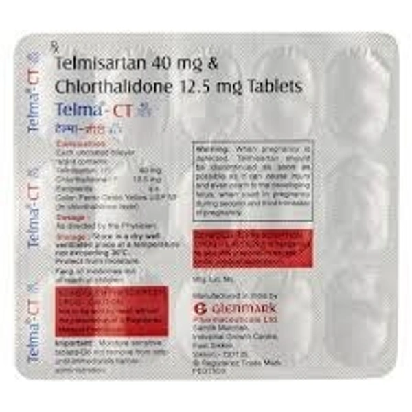 GLENMARK Telma Ct 40/12.5Mg Tab (15 Tab)