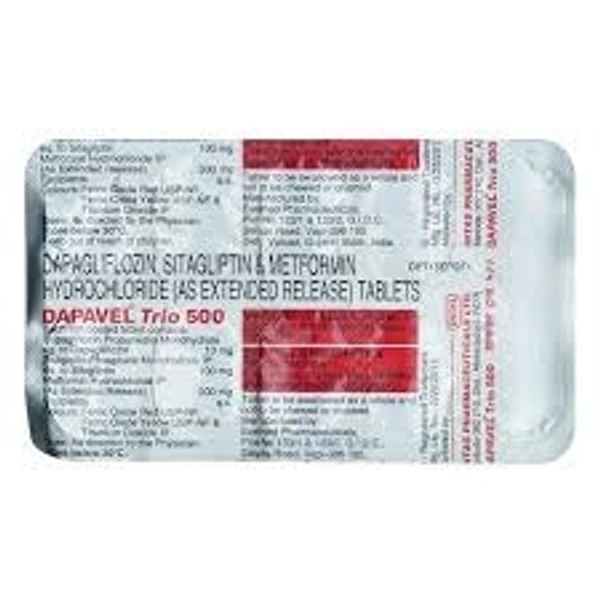 INTAS PHARMACEUTICALS LTD Dapavel Trio 500 Mg Tab (10 Tab)
