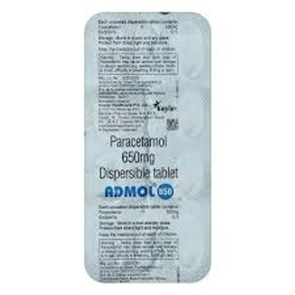 ETHICARE PHARMACEUTICAL Admol 650Mg Tab