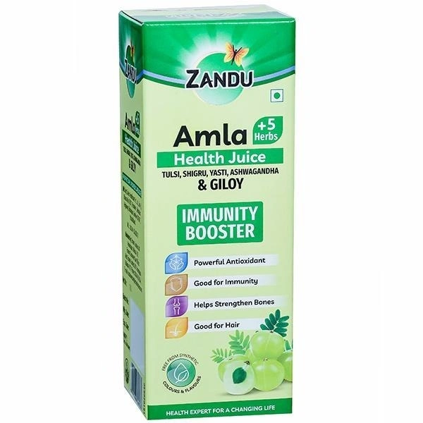 HEINZ INDIA P. LTD. Zandu Amla + 5 Herbs Health Juice 1 Lt