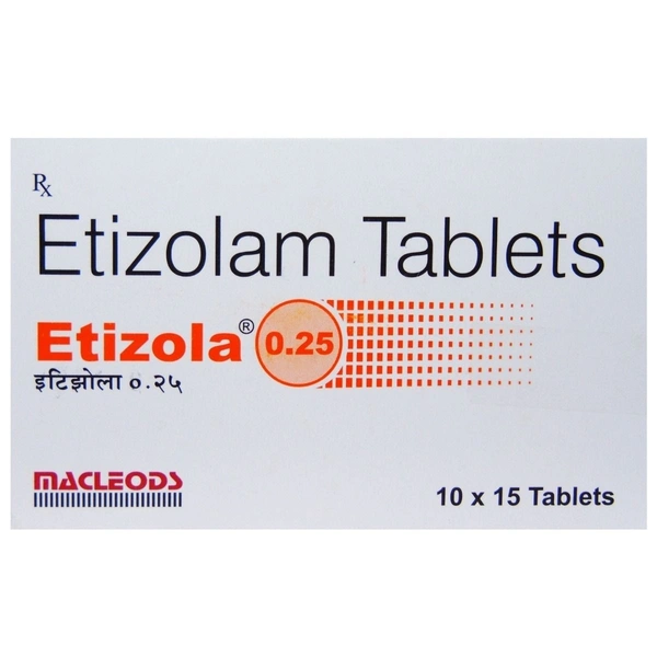 MACLEODS PHARMACEUTICALS Etizola 0.25Mgtab (15 Tab)