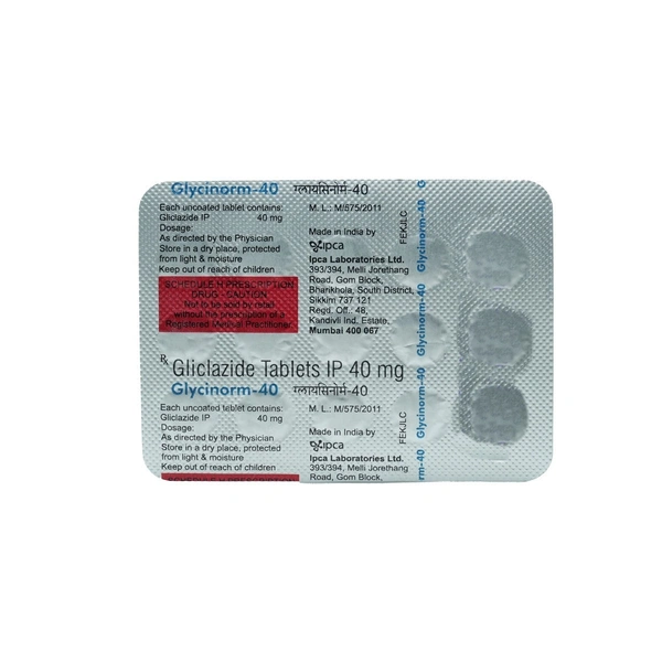 IPCA LABORATORIES Glycinorm 40Mgtab (10 Tab)