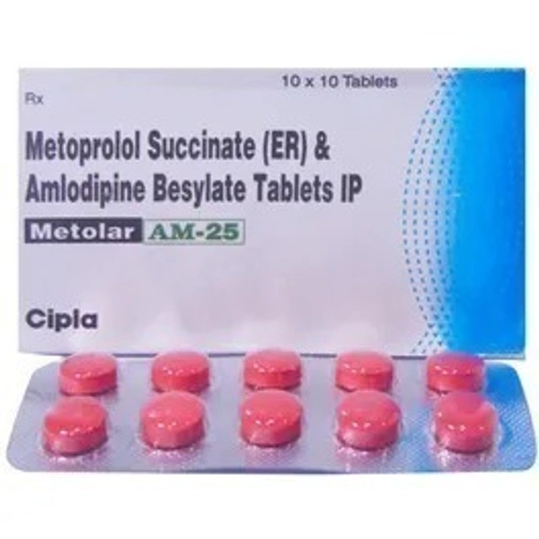 CIPLA LTD. Metolar Am 25Mgtab (10 Tab)
