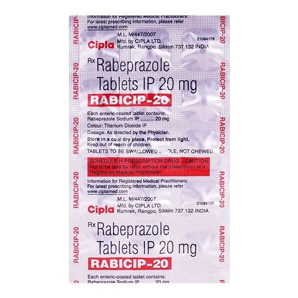 CIPLA LTD. Rabicip 20Mgtab (15 Tab)