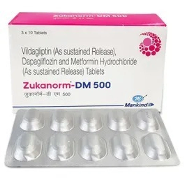 MANKIND PHARMA Zukanorm Dm 500Mgtab (10 Tab)