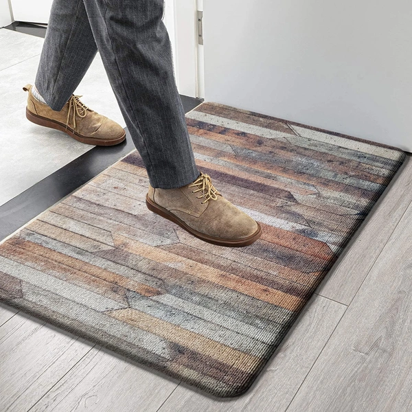 Luxe Home International Cuba PVC Loop Utility Anti-Fatigue Indoor/Outdoor Mats for Home | Cushioned, Non Slip, Washable | Mat for Kitchen, Garage & More - 45x75 cm, Coral