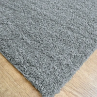 Luxe Home International Ultra Soft Microfiber Area Rug - Non-Slip, Carpet for Living Room, Bedroom, and Home Decor - 6X9, Silver