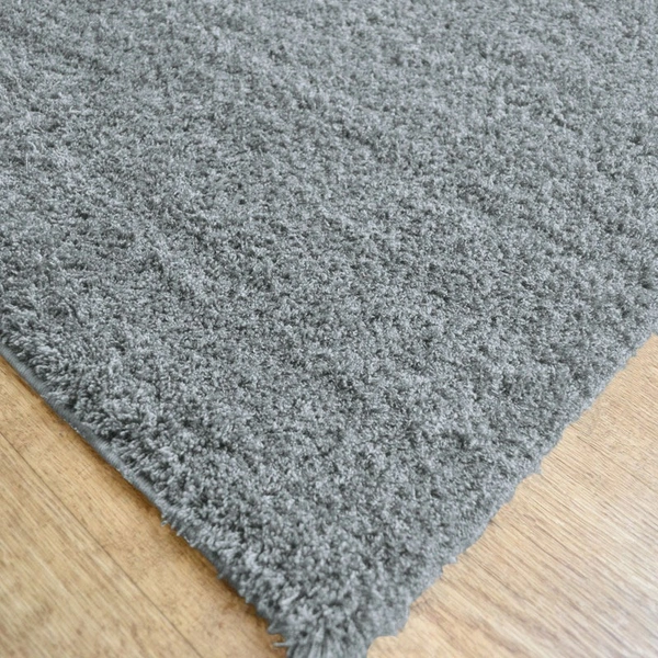 Luxe Home International Ultra Soft Microfiber Area Rug - Non-Slip, Carpet for Living Room, Bedroom, and Home Decor - 6X9, Silver