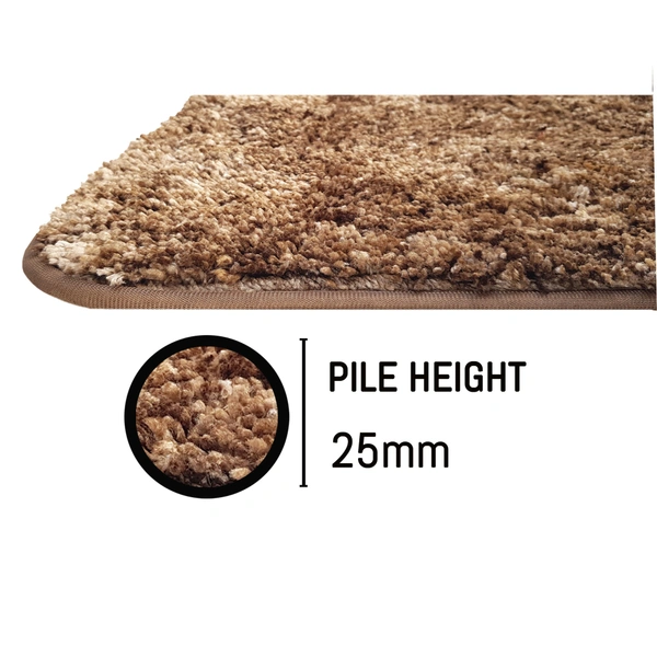 Luxe Home International Luxe Home Bath mat Super Soft Anti Skid Hawaii Contour Set of 3 Piece Rugs for Bathroom ( Coffee, Medium ) - 45x75 cm, Coffee