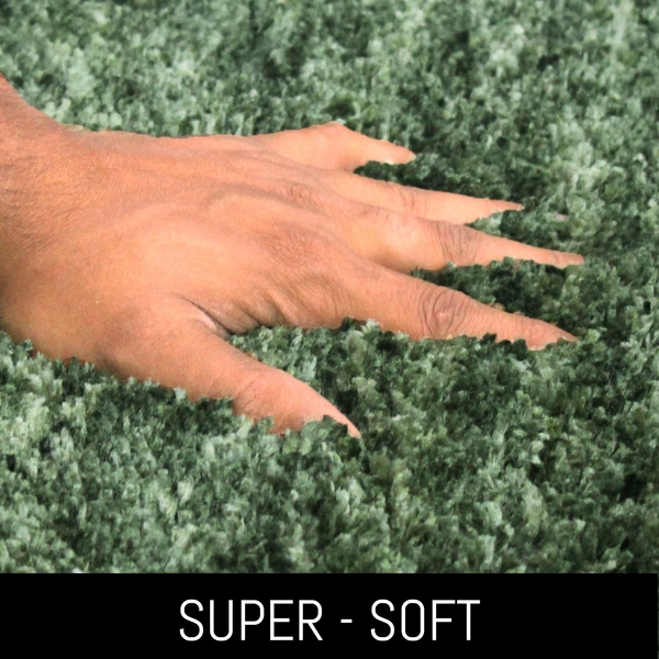 Luxe Home International Luxe Home Bath mat Super Soft Anti Skid Hawaii Rugs for Bathroom ( Hunter Green, Medium ) Pc-1 - 45x75 cm, Green