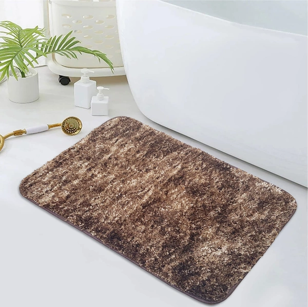 Luxe Home International Luxe Home Bath mat Super Soft Anti Skid Hawaii Rugs for Bathroom ( Rock Brown, Medium ) Pc-1 - 45x75 cm, Brown