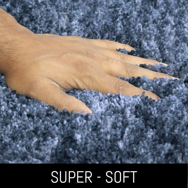 Luxe Home International Luxe Home Bath mat Super Soft Anti Skid Hawaii Contour Set of 3 Piece Rugs for Bathroom ( Charcoal, Large ) - 60x90 cm, Charcoal