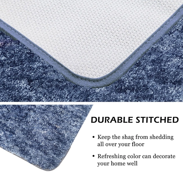 Luxe Home International Luxe Home Bath mat Super Soft Anti Skid Hawaii Contour Set of 3 Piece Rugs for Bathroom ( Charcoal, Large ) - 60x90 cm, Charcoal