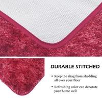 Luxe Home International Luxe Home Bath mat Super Soft Anti Skid Hawaii Contour Set of 2 Piece Rugs for Bathroom ( Pastel Red, Large ) - 60x90 cm, Pastel Red