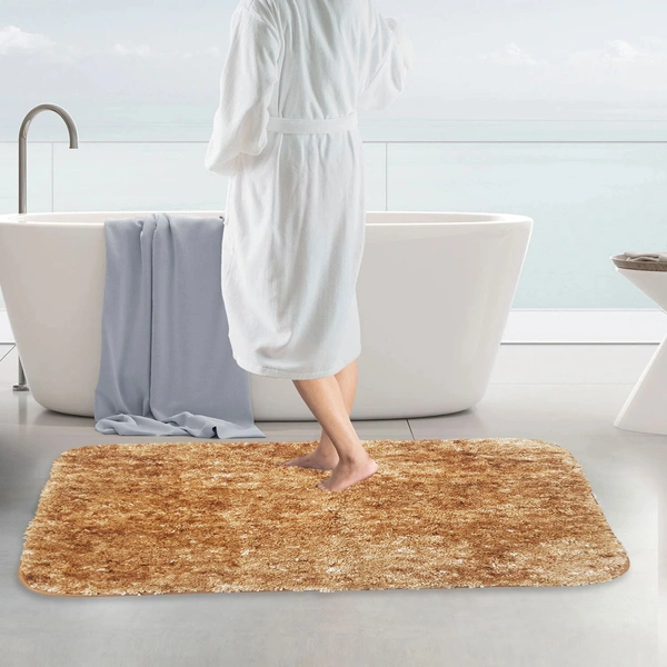 Luxe Home International Luxe Home Bath mat Super Soft Anti Skid Hawaii Rugs for Bathroom ( Anti Gold, Large ) Pc-1 - 60x90 cm, Anti Gold